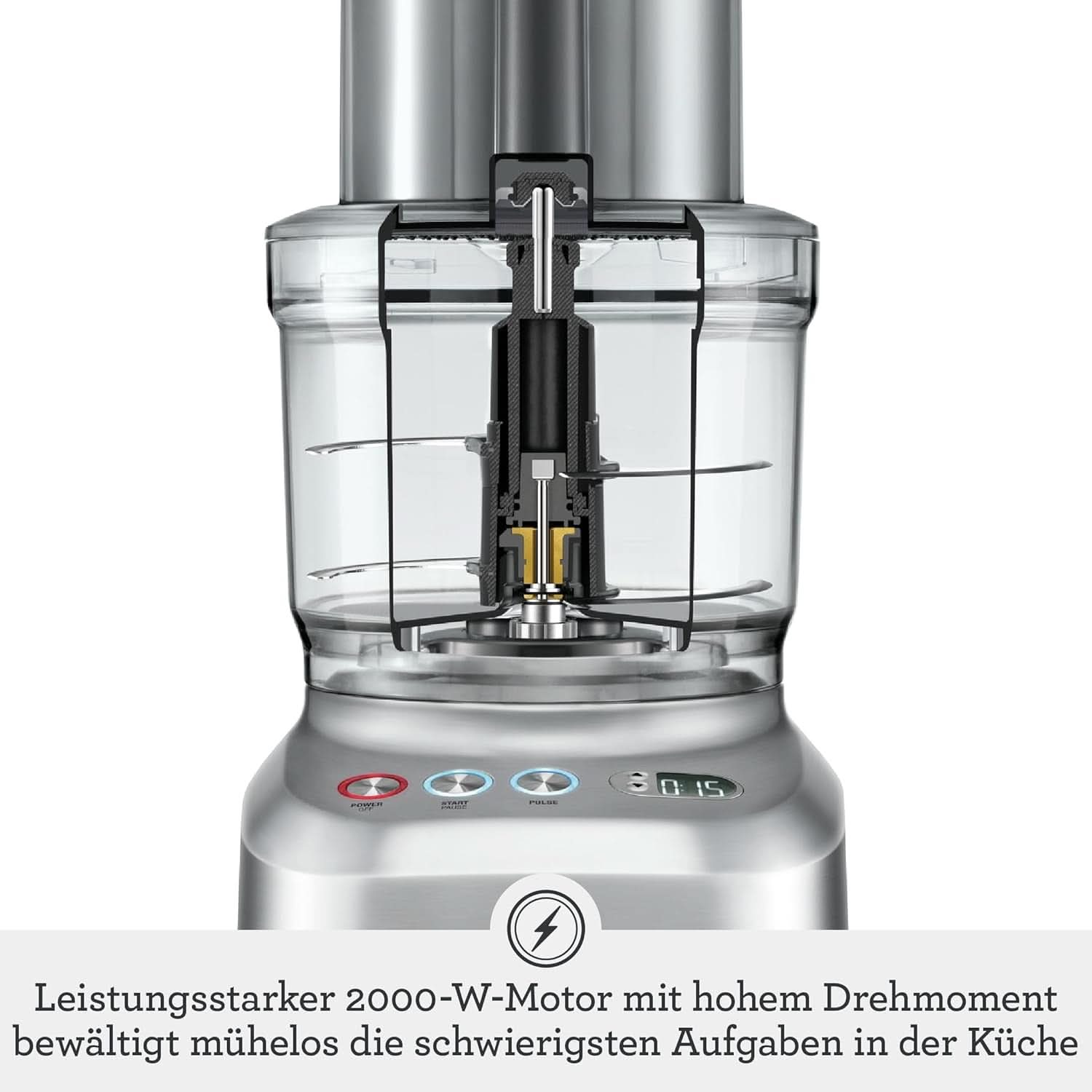 Urządzenia Sage SFP820 the Kitchen Wizz Peel Und Dice, Küchenmaschine, 2000 Watt Matka i Dziecko Naty Shop