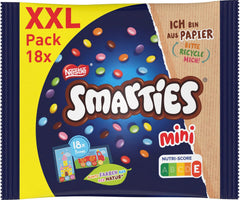 Woreczki Nestlé SMARTIES Mini XXL, kolorowa soczewica z czekoladą, idealne do dzielenia się i cieszenia się z rodziną i przyjaciółmi, naturalne kolory, opakowanie nadające się do recyklingu, 1 opakowanie (1 x 259 g)