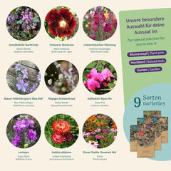 Nasiona Magic Garden - zestaw nasion kwiatowej nostalgii - 9 tradycyjnych letnich kwiatów w rustykalnym stylu ogrodowym - pachnące, kolorowe i nostalgiczne - pomysł na prezent dla miłośników ogrodu
