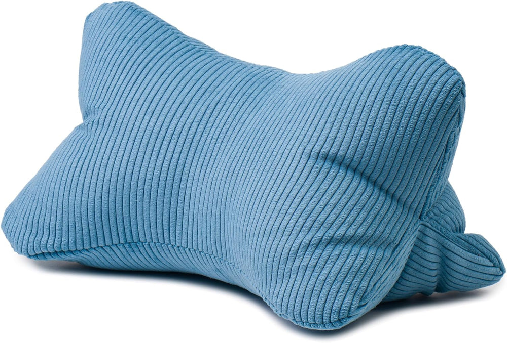 Gözze - Pernă de citit Capri, pernă de gât cu aspect fin de catifea reiată, pernă de citit și relaxare pentru gât și spate, 40 x 25 cm - Liliac