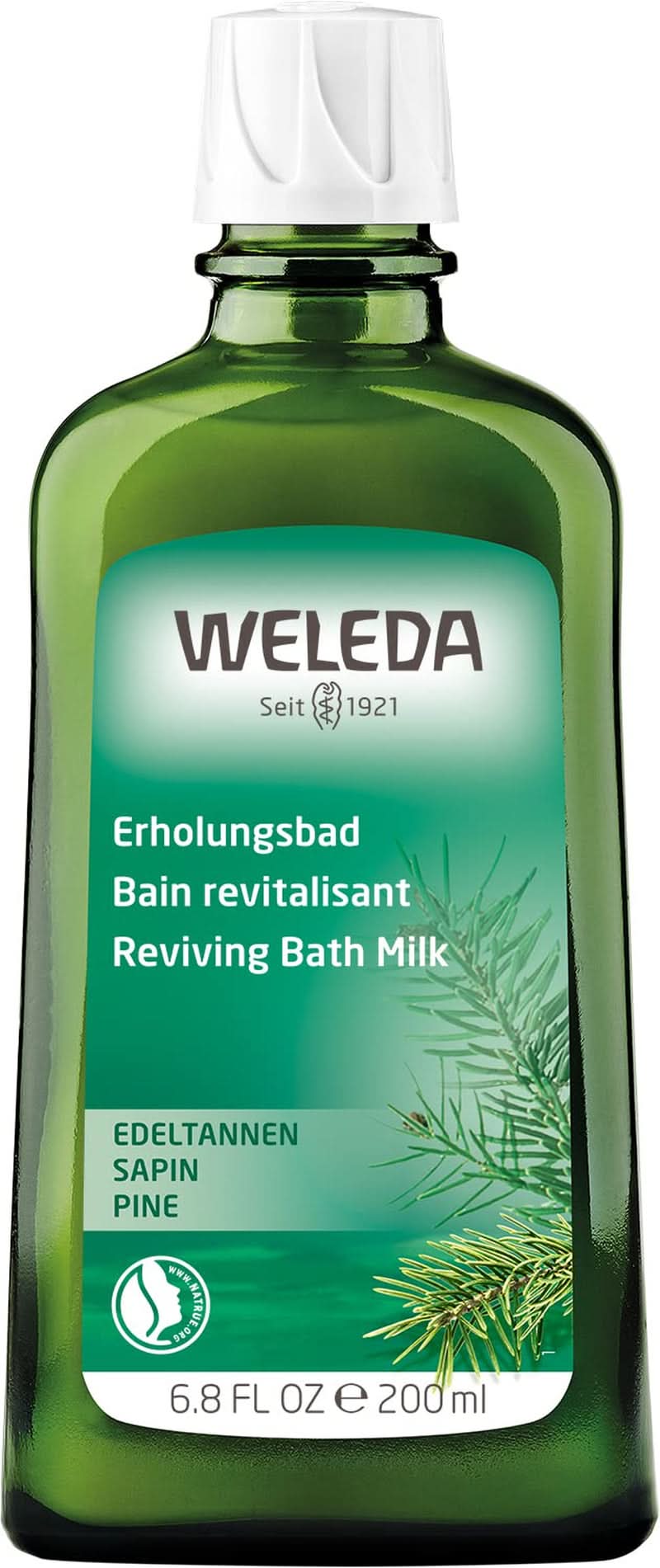 WELEDA, kosmetyki naturalne Organiczna esencja do kąpieli z olejkami eterycznymi ze świerku i jodły pospolitej do relaksu i pielęgnacji, dodatek do kąpieli zapewniający wewnętrzną siłę, 200 ml Prysznic i kąpiel Naty Shop