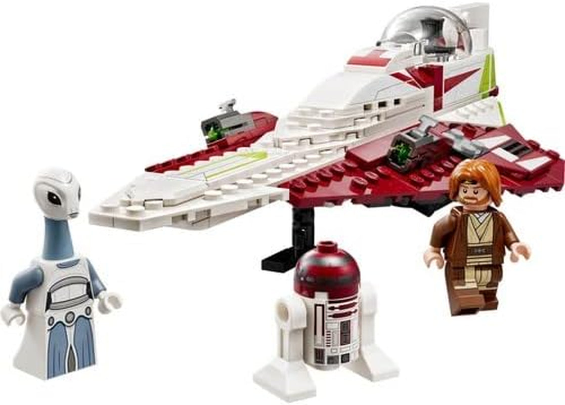 LEGO Star Wars Jedi Myśliwiec Obi-Wan Kenobi, zabawka do zbudowania z Taunem We, figurka droida i miecz świetlny, zestaw Atak Klonów 75333 Zestawy do budowania Kup w sklepie LEGO