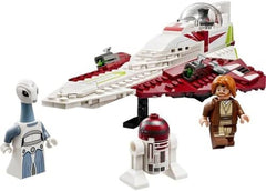 LEGO Star Wars Jedi Myśliwiec Obi-Wan Kenobi, zabawka do zbudowania z Taunem We, figurka droida i miecz świetlny, zestaw Atak Klonów 75333 Zestawy do budowania Kup w sklepie LEGO