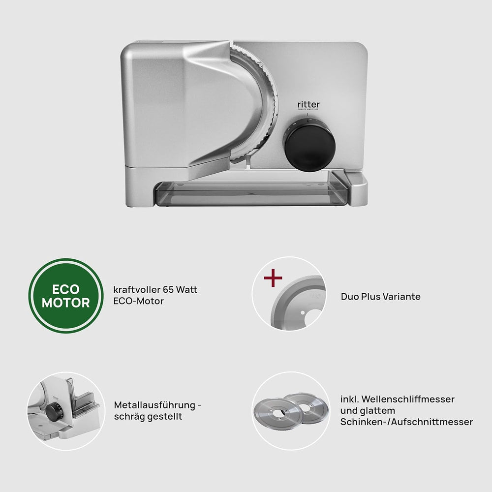 Ritter E 16 Duo plus Wielofunkcyjna krajalnica elektryczna, wyprodukowana w Niemczech Tarki i krajalnice Naty Shop