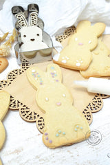 ScrapCooking - Hase Ausstecher & Stempel Set - Ostern Ausstecher für Plätzchen, Kekse, Fondant - Edelstahl Ausstecher & Holz Stempel - Backform Zubehör Hasen Tieren Geburstag Deko - 2099