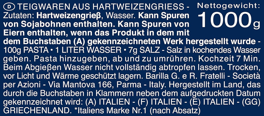 Makaron z pszenicy durum Barilla Maccheroni n. 44 – Opakowanie 1 szt. (1x1kg)