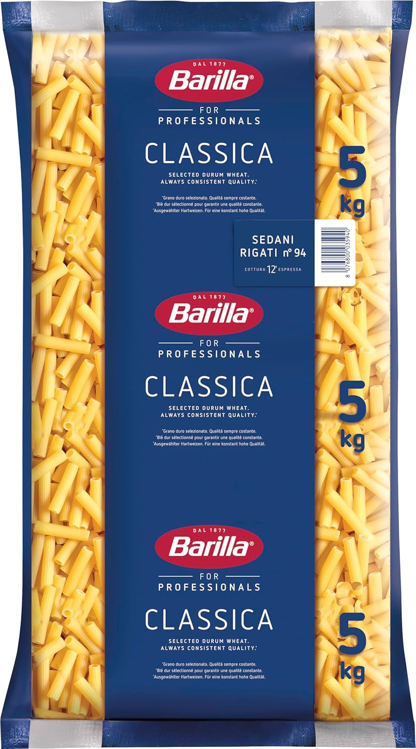Penne Rigate Barilla Makaron z pszenicy durum n. 73 – Opakowanie 1 szt. (1x5kg)
