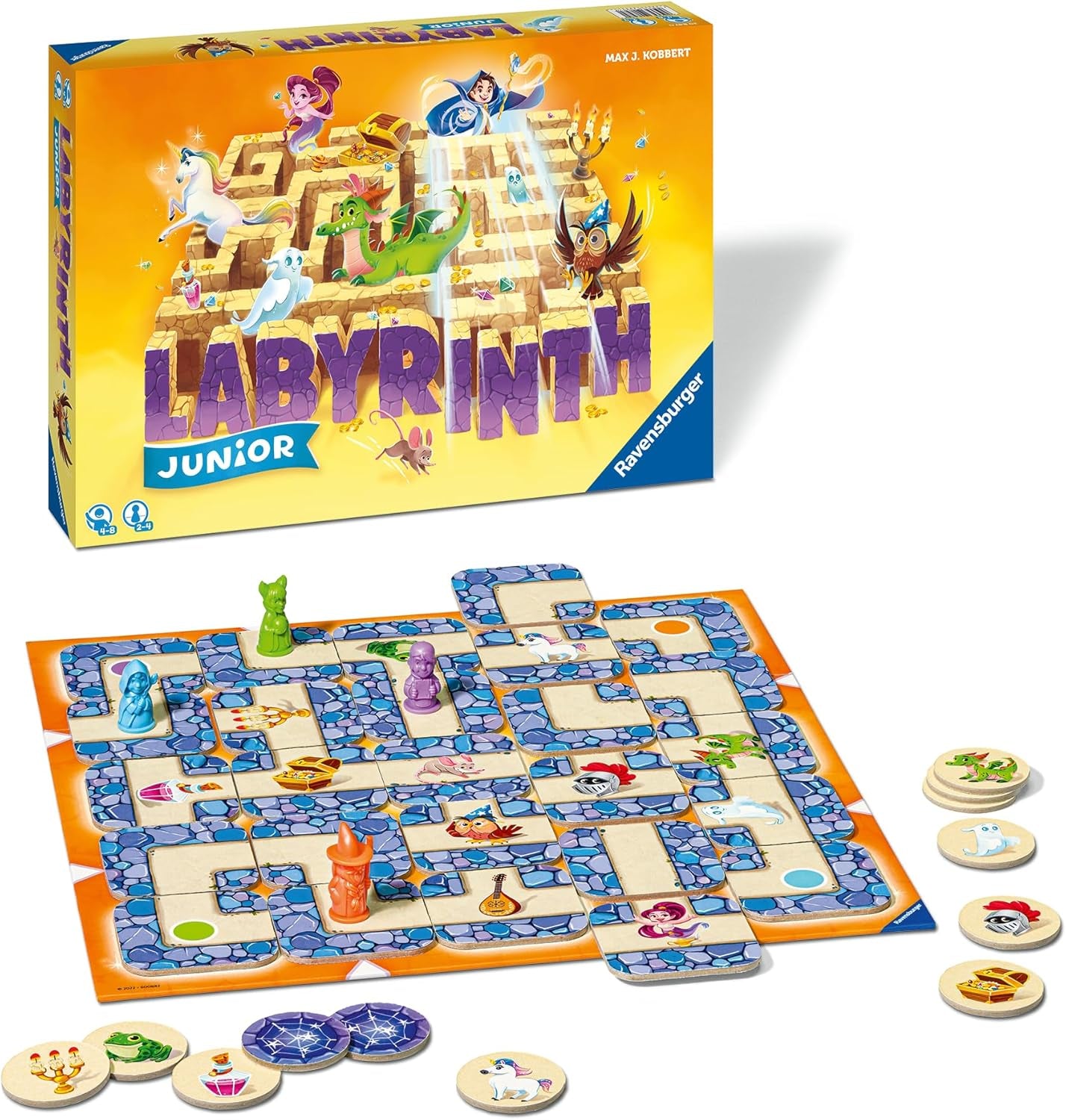 Ravensburger Children's Game 20847 - Junior Labirynt - Klasyka rodzinna dla małych dzieci, gra dla dzieci w wieku 4+ - Gra planszowa Odpowiednia dla 2-4 graczy, edycja Junior