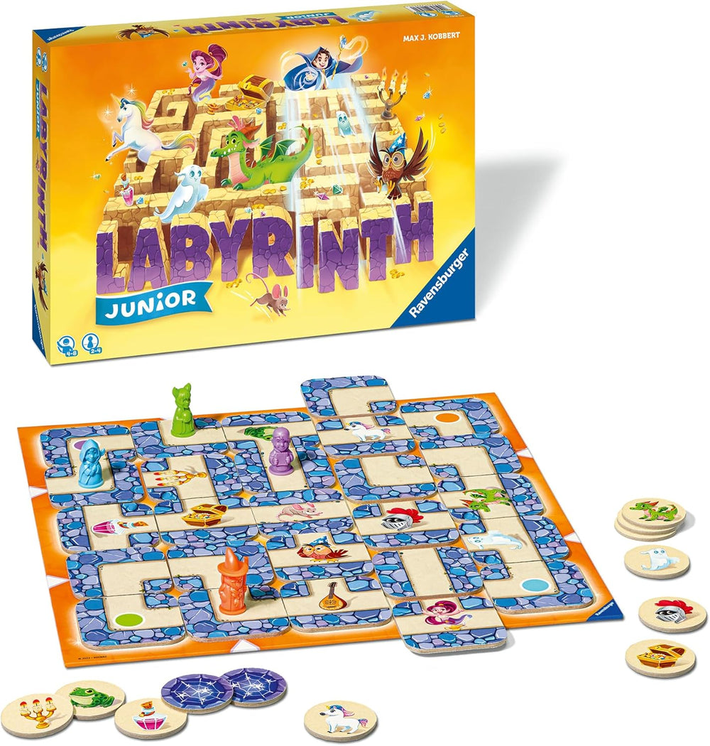 Ravensburger Children's Game 20847 - Junior Labirynt - Klasyka rodzinna dla małych dzieci, gra dla dzieci w wieku 4+ - Gra planszowa Odpowiednia dla 2-4 graczy, edycja Junior