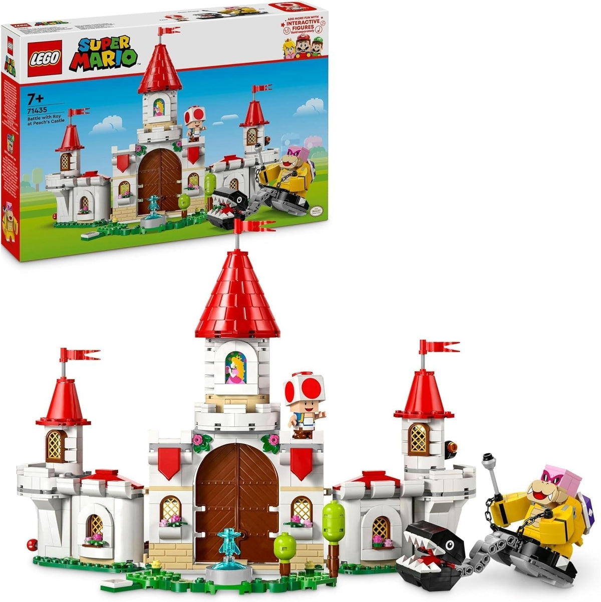 LEGO Super Mario Roy's Bitwa w Pałacu Grzybów Zestaw przygodowy z postaciami Nintendo Prezent dla dziewcząt, chłopców i graczy w wieku 7 lat 71435 Zestawy do budowania Besuche den LEGO-Store Default Title