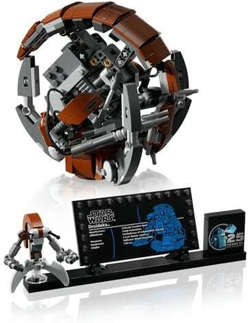Zestaw LEGO Star Wars Droideka, model droida dla dorosłych, dekoracja biurka, przedmiot kolekcjonerski, pomysł na prezent dla mężczyzn i kobiet 75381 Zestawy do budowania Besuche w sklepie LEGO