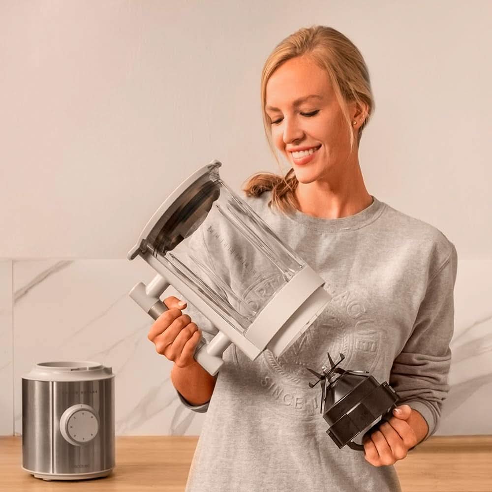 Mikser stojący Cecotec Grand Katana 2700MAX Total Destroy W. Maximalleistung 2700W, Gegenläufige Technologie, 8-Klingen-Messer Mit Schwarzer Titanbeschichtung, Thermoresistenter Krug 1,8L Matka i Dziecko Naty Shop