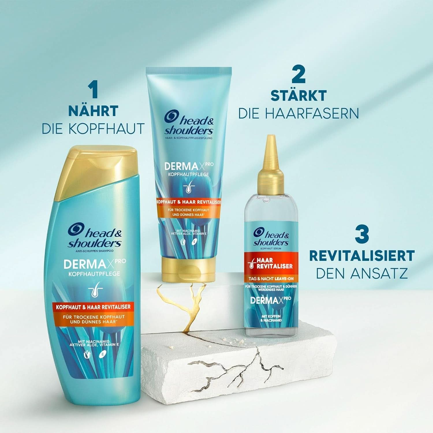 Derma X Rewitalizujący szampon do głowy i ramion, 250 ml Pod prysznic i do kąpieli Naty Shop