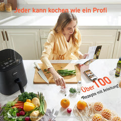 COSORI Airfryer, frytownica 7 w 1 na gorące powietrze 4,7 l, maks. 230 ℃ i hałas 55 dB, ponad 100 przepisów Sprzęt AGD Naty Shop