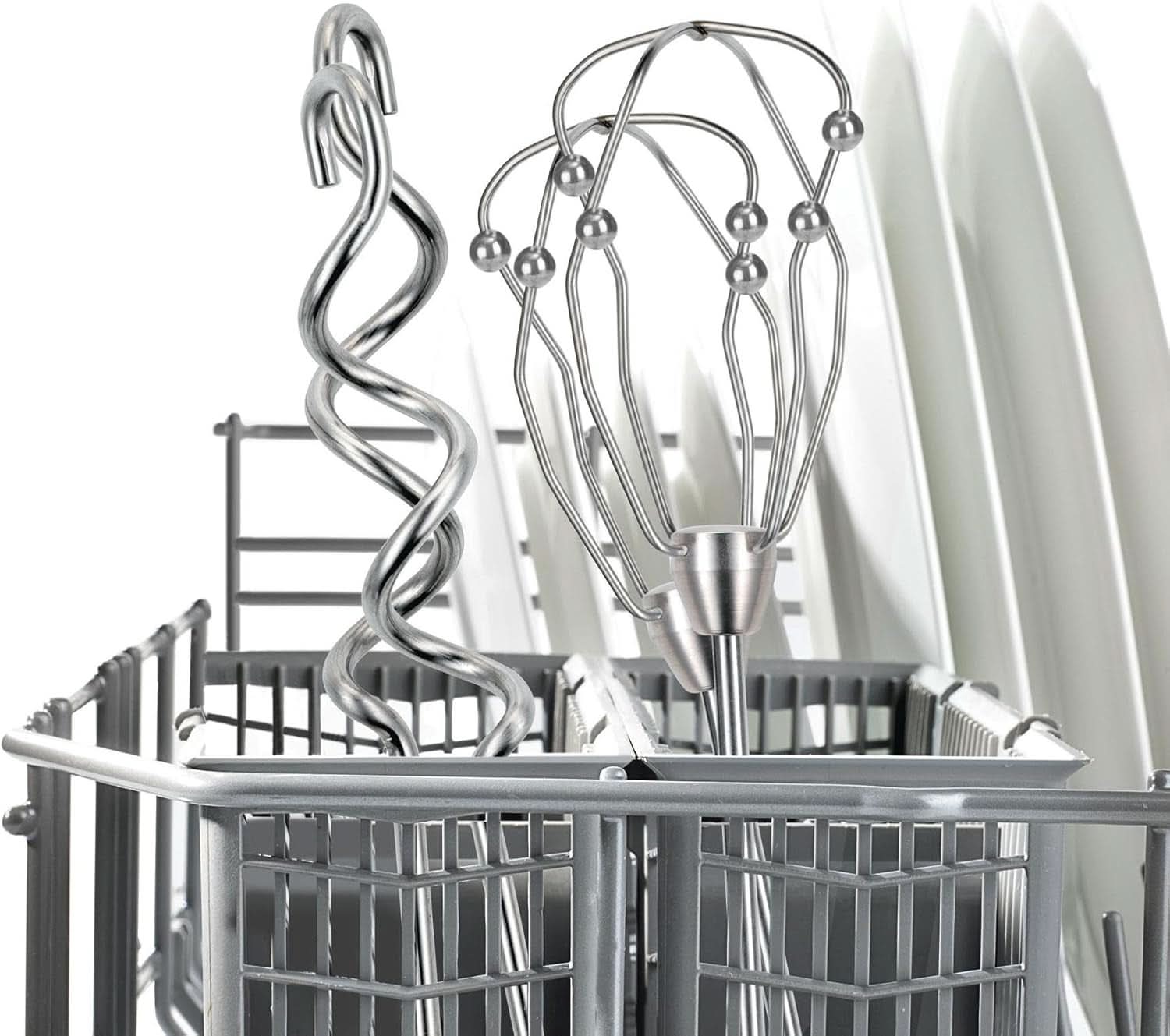 Bosch Handrührer Styline MFQ4835DE, 2X2 Rührbesen, 2 Edelstahl-Nethaken, Spülmaschinengeeignet, 575 W, Weiß Kitchen Naty Shop