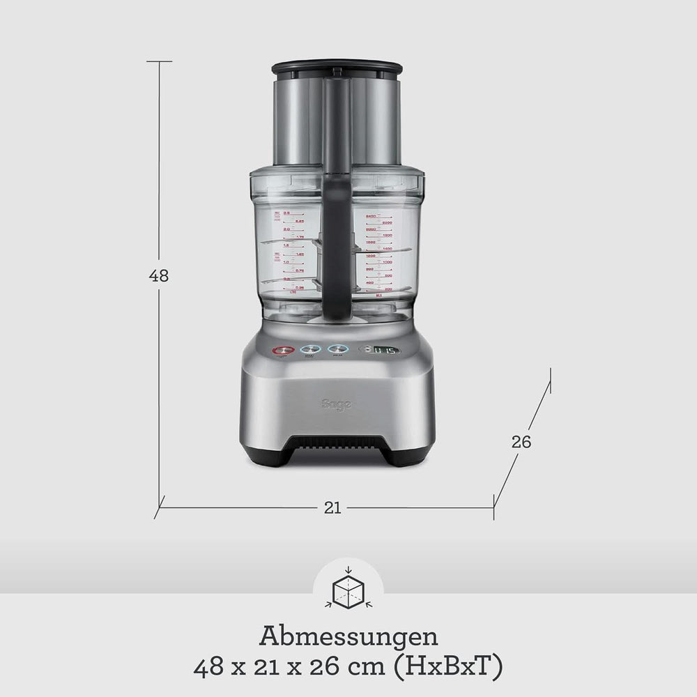 Urządzenia Sage SFP820 the Kitchen Wizz Peel Und Dice, Küchenmaschine, 2000 Watt Matka i Dziecko Naty Shop