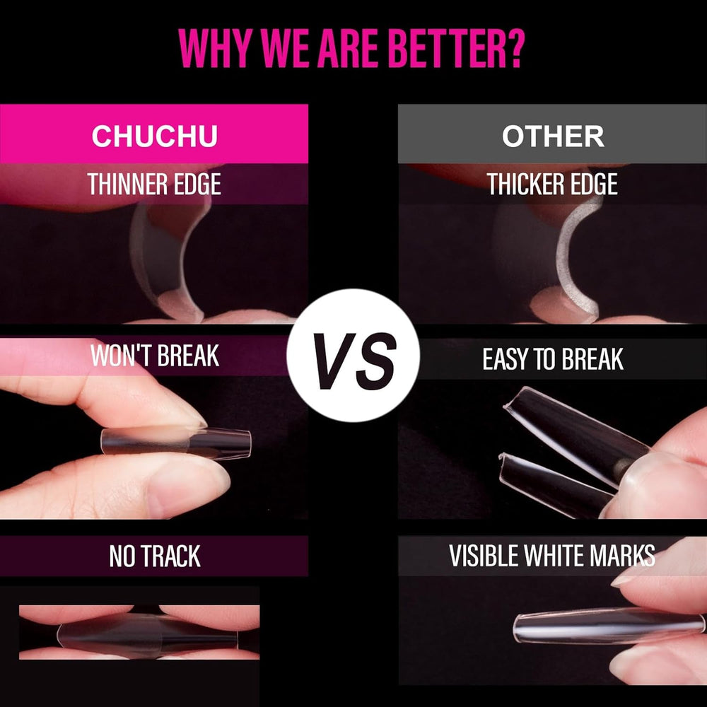 504 bucăți Tipuri de unghii Gel Ballerina Medium: Tipuri de unghii pentru unghii cu gel Unghii false din PMMA Extensii de unghii, unghii artificiale, 12 mărimi