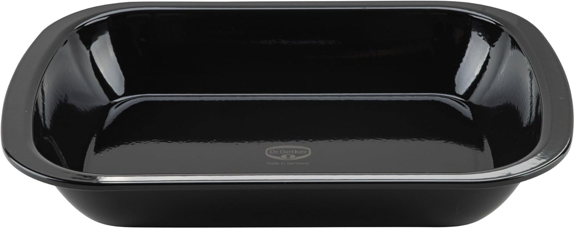 Dr. Oetker Back-Idee Kreativ Dessert- Und Auflaufform Aus Enamelle, 39,5 X 28 X 6,5 Cm – Hitzebeständig Bis 400°C, Schnittfest, Kratzfest, Induktionsgeeignet, Schwarz Formy i blachy do pieczenia Naty Shop