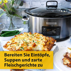 Cyfrowa powolna kuchenka Crock-Pot Timeselect, 5,6 litra (7 osób) Wolnowar Naty Shop