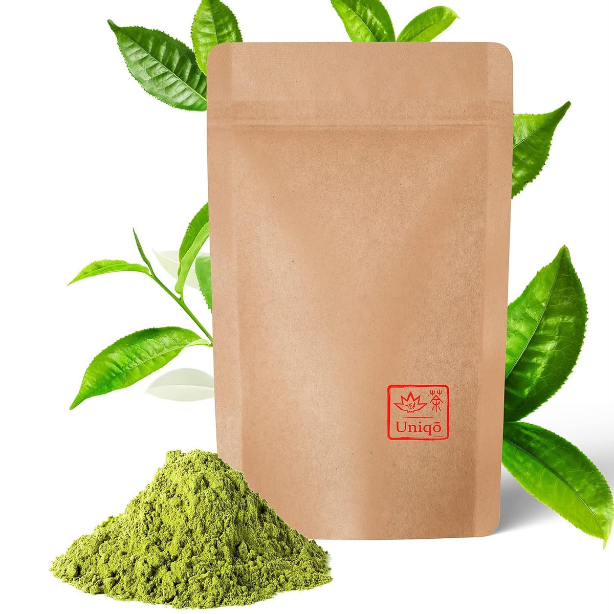 Ceai Uniqo Matcha pudră 200 g în ambalaj ecologic reîncărcabil