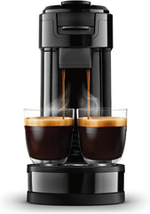 Espressor cu filtru și pad PHILIPS Senseo Switch, tehnologie de preparare 2 în 1, rezervor de apă de 1 litru, 7 căni într-o singură preparare, negru piano (HD6592/64)
