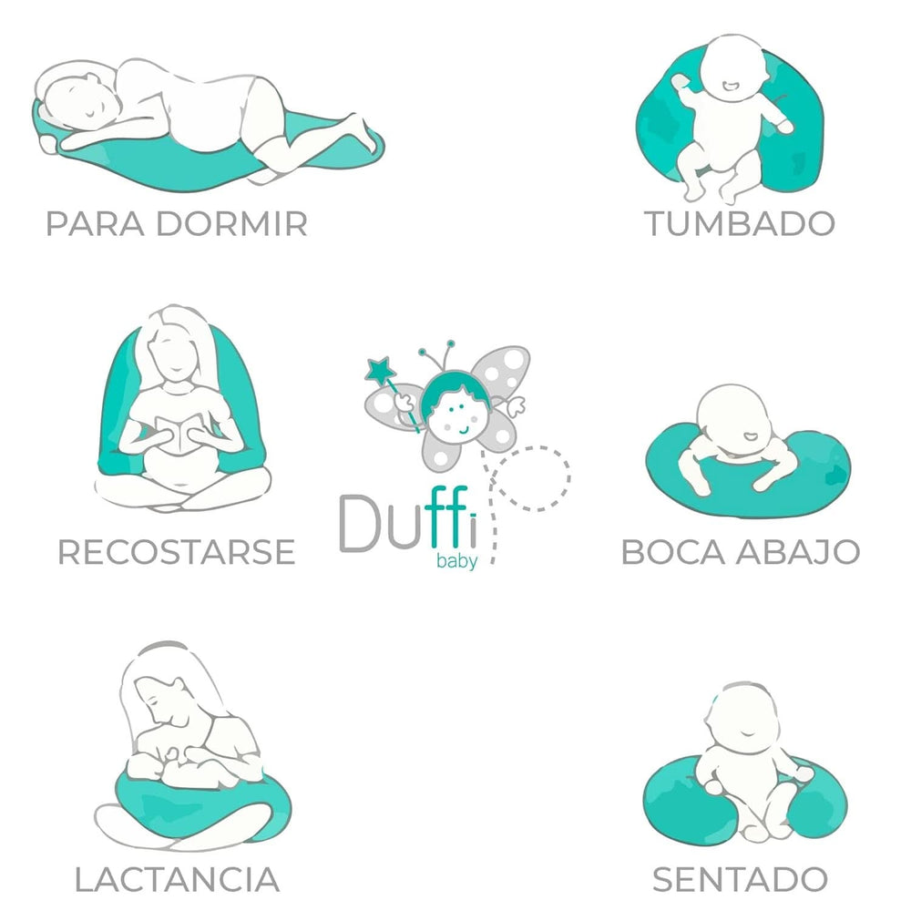 Poduszka do karmienia dla noworodków, XL, poszewka 100% bawełna, zdejmowana i nadająca się do prania, wypełnienie poliestrowe, motyw gwiazdek. Dodatki Żywność i karmienie piersią Bebe Naty Shop