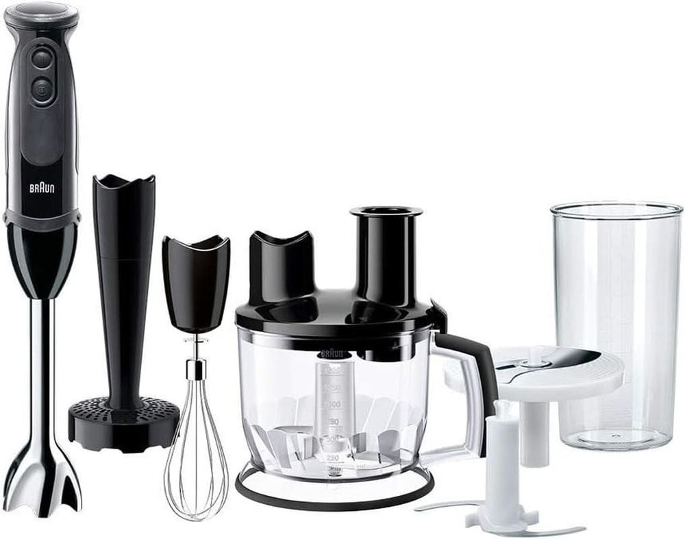 Braun Stabmixer MQ 5200WH - Multiquick 5 Vario Pürierstab Mit Edelstahl Mixfuß, 1000 Watt, Inkl. 600 ml Mix- & Messbecher, Weiß/Grau Kitchen Naty Shop Wersja 2019 – Küchenmaschine