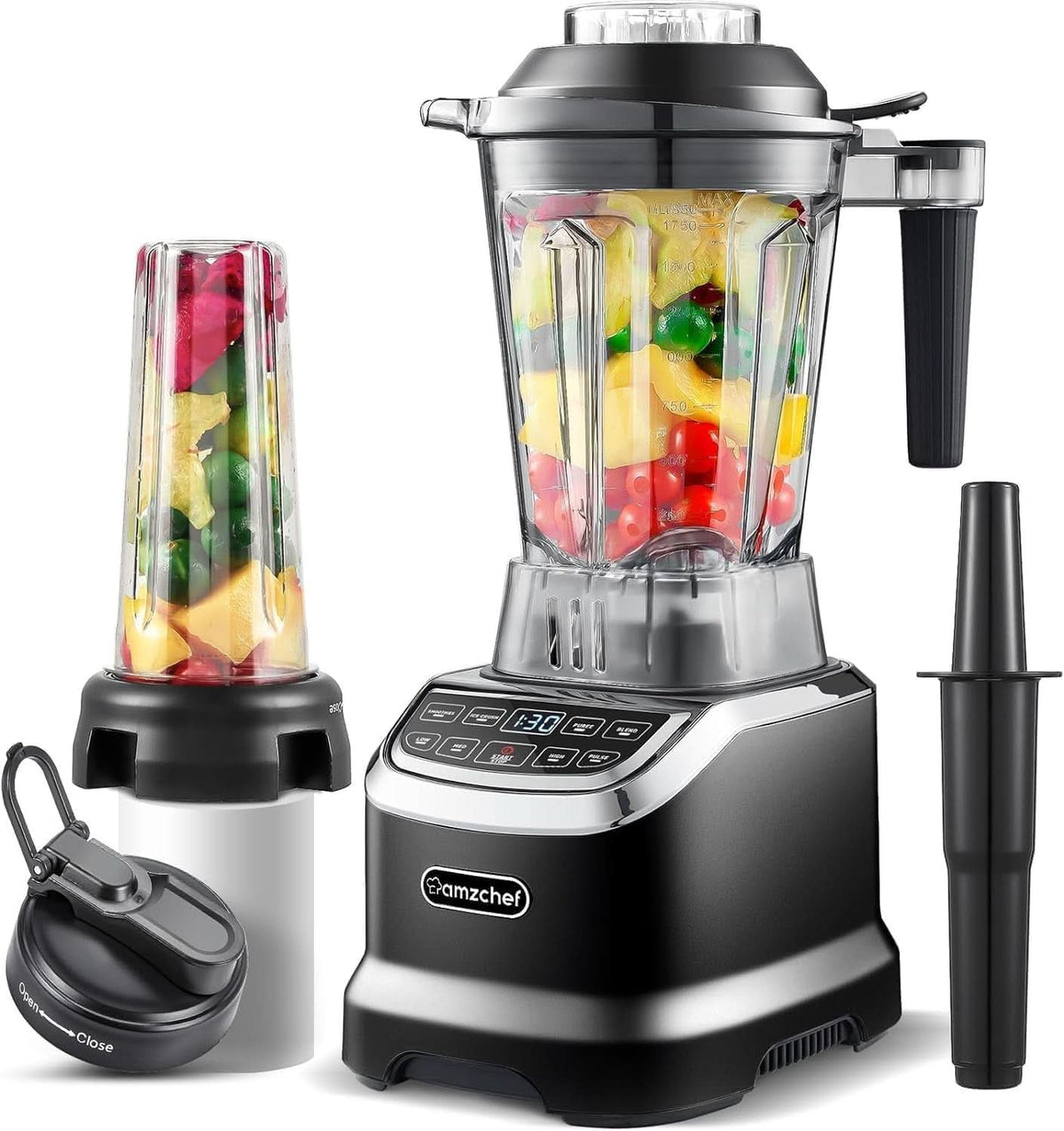 Profesjonalny blender AMZ BOSS z 8 regulowanymi prędkościami | Mikser 1800W Matka i Dziecko Naty Shop Schwarz 2000W