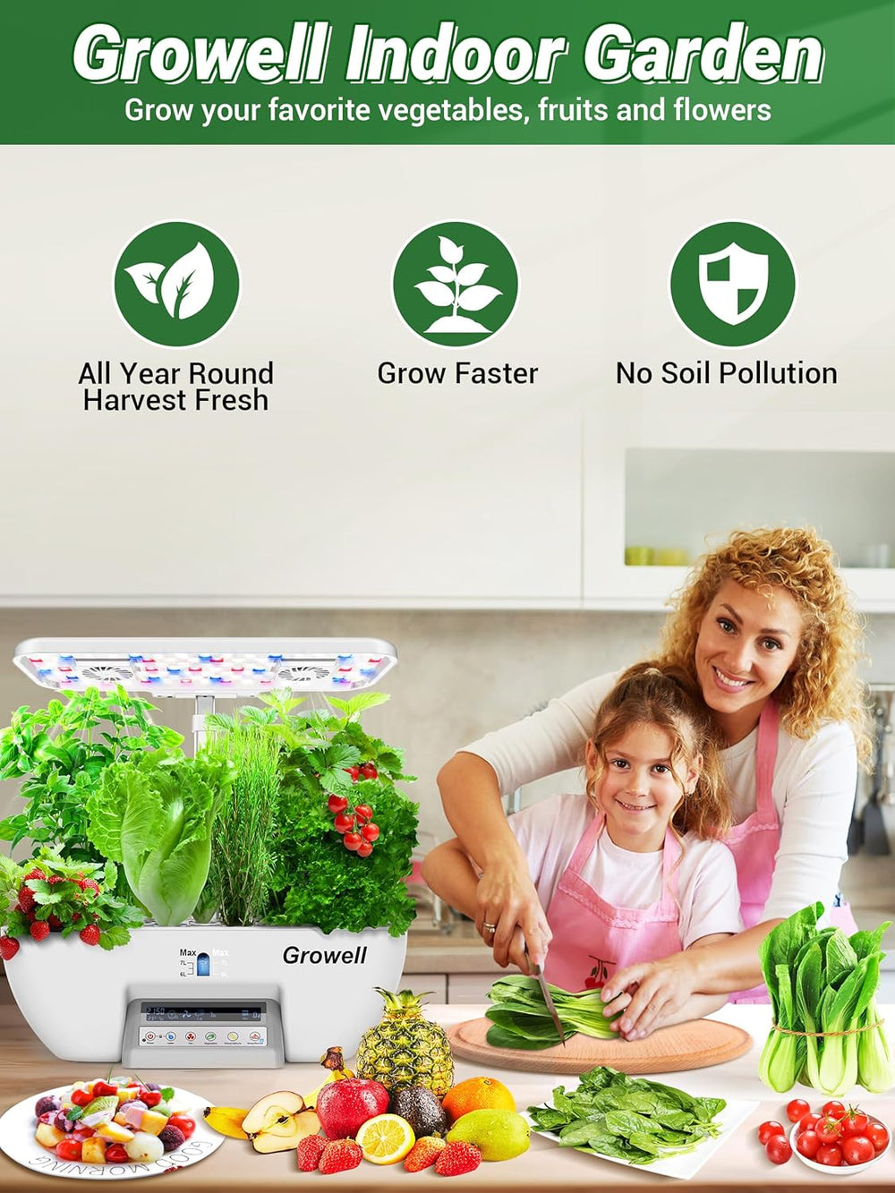 Zestaw do hydroponiki 17 kapsułek do ogrodu ziołowego ze 102 lampami do uprawy o mocy 28 W i 2 wentylatorami do ogrodu wewnętrznego ze zbiornikiem pompy wodnej