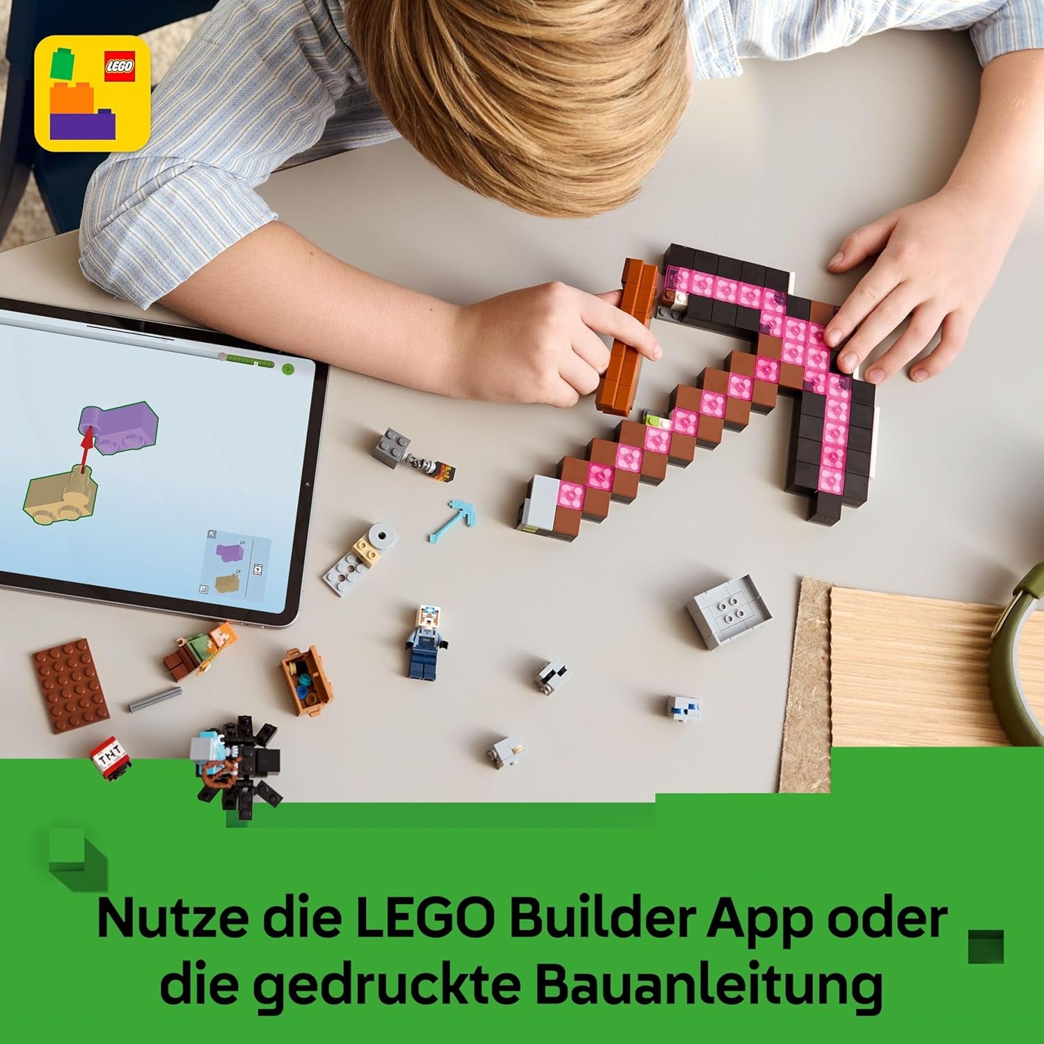 LEGO Minecraft Die Spitzhackenmine - Interaktywna gra dla dzieci - Alex, Minenarbeiter i Stray Spinnenreiter Figurki - Sammelbares Gamer Geschenk für Jungen & Mädchen ab 8 Jahren - 21277