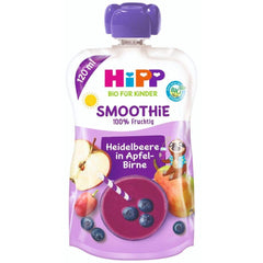 Hipp BIO Smoothie z jabłkami, brzoskwiniami, bananami i napojem owsianym, 120 ml, opak. 6 szt. (6 x 120 ml) Matka i Dziecko Naty Shop 6 x 120 ml Jabłka i gruszki