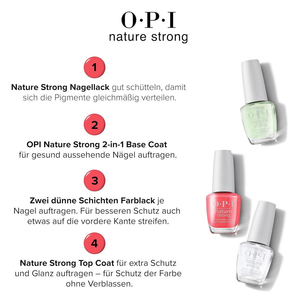 OPI Nature Strong Red and Orange Shades - długotrwały lakier do paznokci o innowacyjnej wegańskiej formule zawierającej naturalne składniki - dla jasnych paznokci