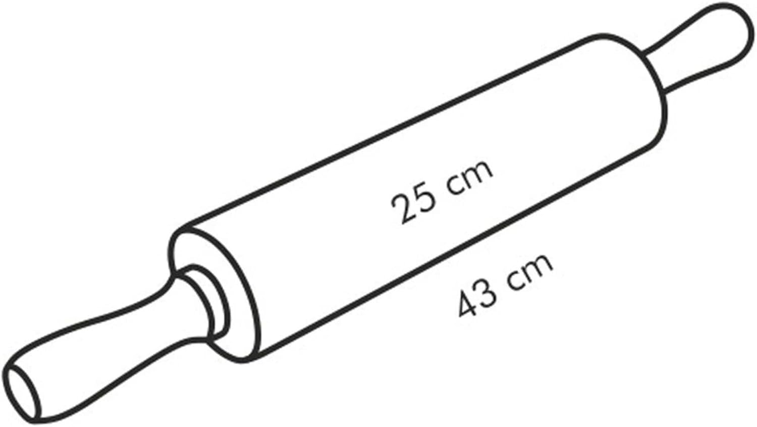 Tescoma Delicia Teigroller aus Holz, 25 x 6 cm