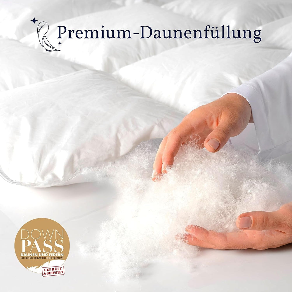 Nordic Paradise - Wygodna kołdra - 50% niemieckiego puchu kaczego - Ciepła kołdra zimowa - 200X200 cm Kołdry i kołdry Naty Shop