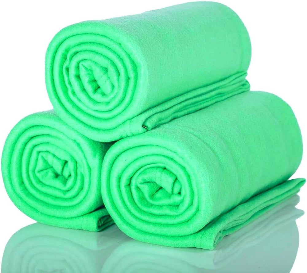 ALCLEAR 3 sztuki Koce polarowe Oeko Tex, kolor: antracytowy, duży rozmiar 130X160 Cm, ponad 200 G/M2, koc na sofę koc na sofę koc do salonu, koc piknikowy koc na sofę Łóżka i koce Besuche den ALCLEAR-Store Miętowo-zielony 3 sztuki 130X160 cm