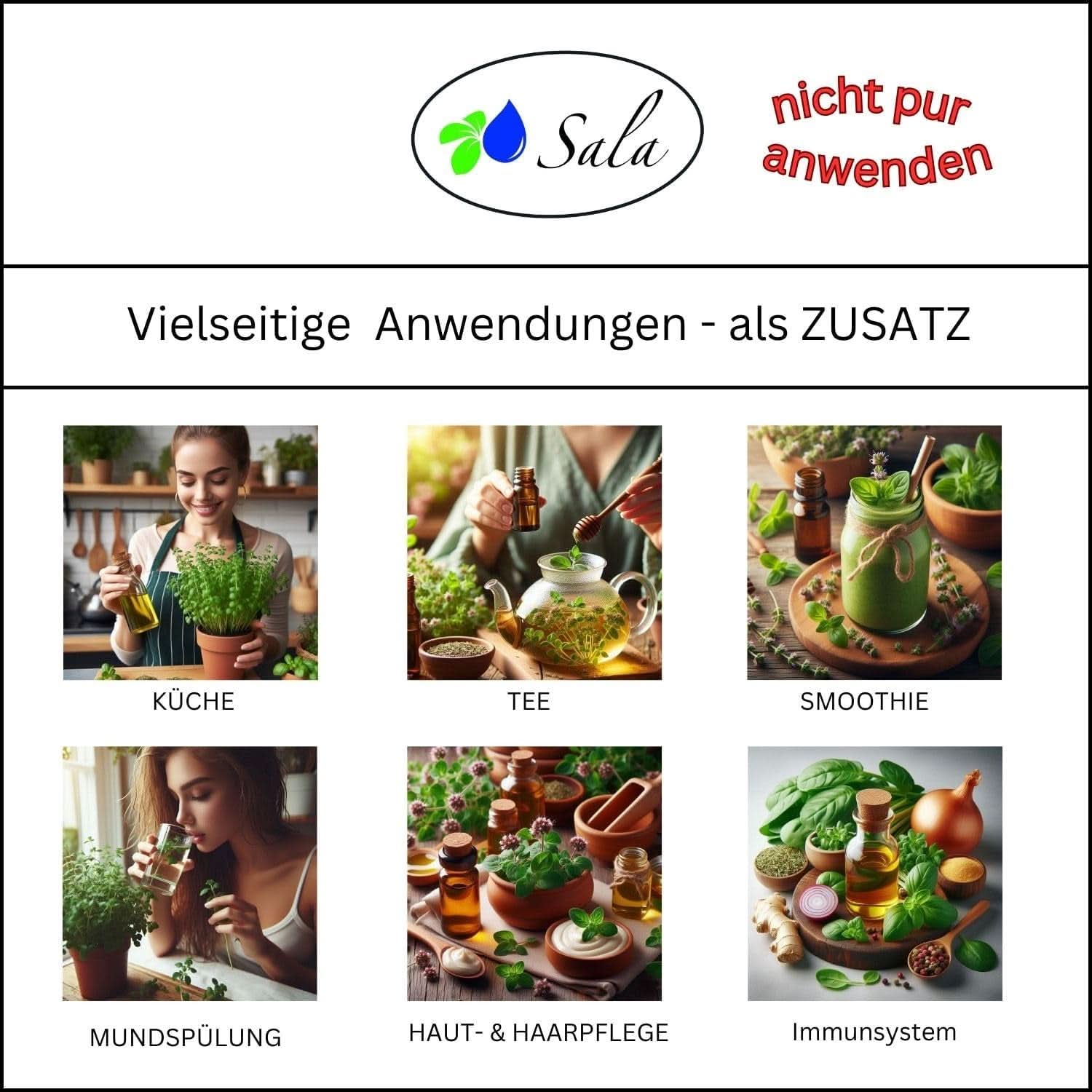 Oregano Oil Aroma Essential Oregano Oil BIO - Do spożycia - 100% naturalny 30 ml Arome Naty Shop