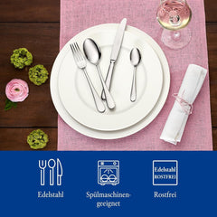 Villeroy & Boch – Oscar Tafelbesteck 24 Teilig 6 Personen, Spülmaschinenfest, Rostfrei, Zestaw Besteck, Essbesteck, Zestaw Messer Gabel Löffel, Zestaw sztućców, Besteckset Edelstahl, Edelstahl Kitchen Naty Shop