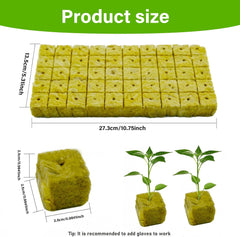 100 Stück Steinwolle Anzucht Würfel 2,5x2,5x2,5CM Kostka z wełny mineralnej Anzuchtmatte Steinwolle Anbau Hydrokultur Umpflanzen für Bodenlose Anzucht Setzlinge Stecklinge Klonpflanzen