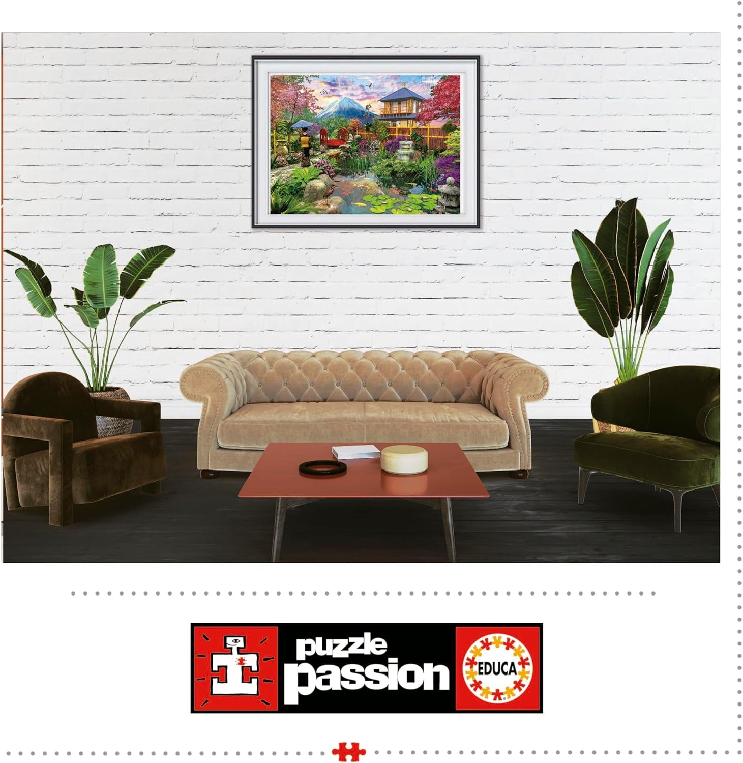 Educa - Puzzle 1500 elementów dla dorosłych | Ogród Japoński. Wymiary: 85 X 60 cm. Zawiera klej do puzzli Fixpuzzle. Przez 14 lat (19937) Sklep Puzzle Naty