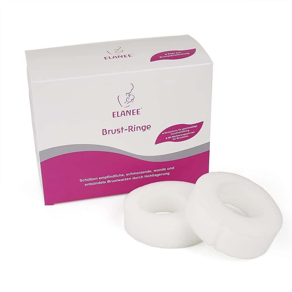 ELANEE Brust-Ringe, Schutz Der Brustwarze Bh-Kontakt Durch Hohllagerung, Ideal Bei Wunden, Entzündeten Brustwarzen Durch Stillen, 10 Stück (222-00) Akcesoria Żywność i karmienie piersią Bebe Naty Shop 10 Stück (opakowanie 1Er)
