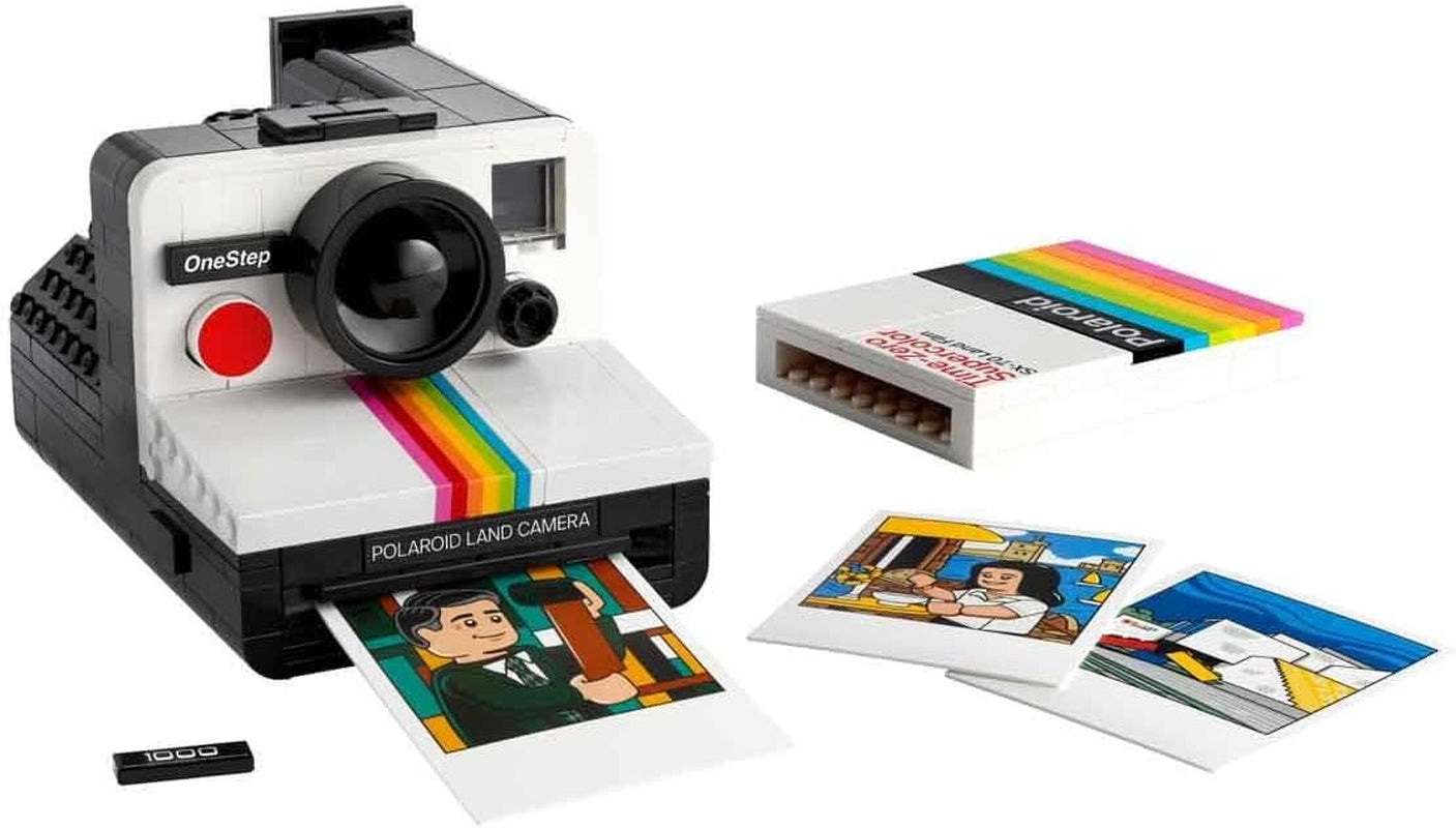 LEGO Ideas Zestaw aparatu Polaroid Onestep SX-70 dla dorosłych, kolekcjonerski z autentycznymi szczegółami, aktywność twórcza, prezenty fotograficzne dla kobiet, mężczyzn, dla niego, dla niej i nastolatków 21345 Zestawy do budowania Besuche den LEGO-Store