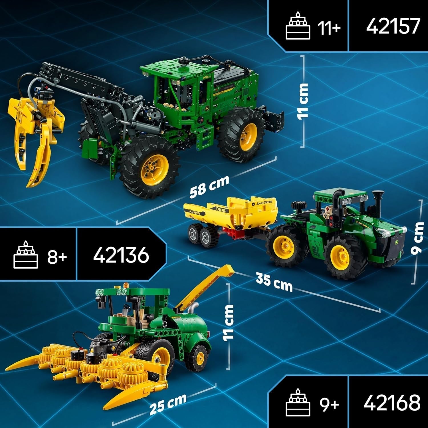 LEGO Technic John Deere 9700 Sieczkarnia samobieżna Ciągnik rolniczy dla dzieci Model pojazdu z realistycznymi funkcjami Prezent dla chłopców i dziewcząt w wieku 9 lat 42168 Zestawy do budowania Besuche den LEGO-Store