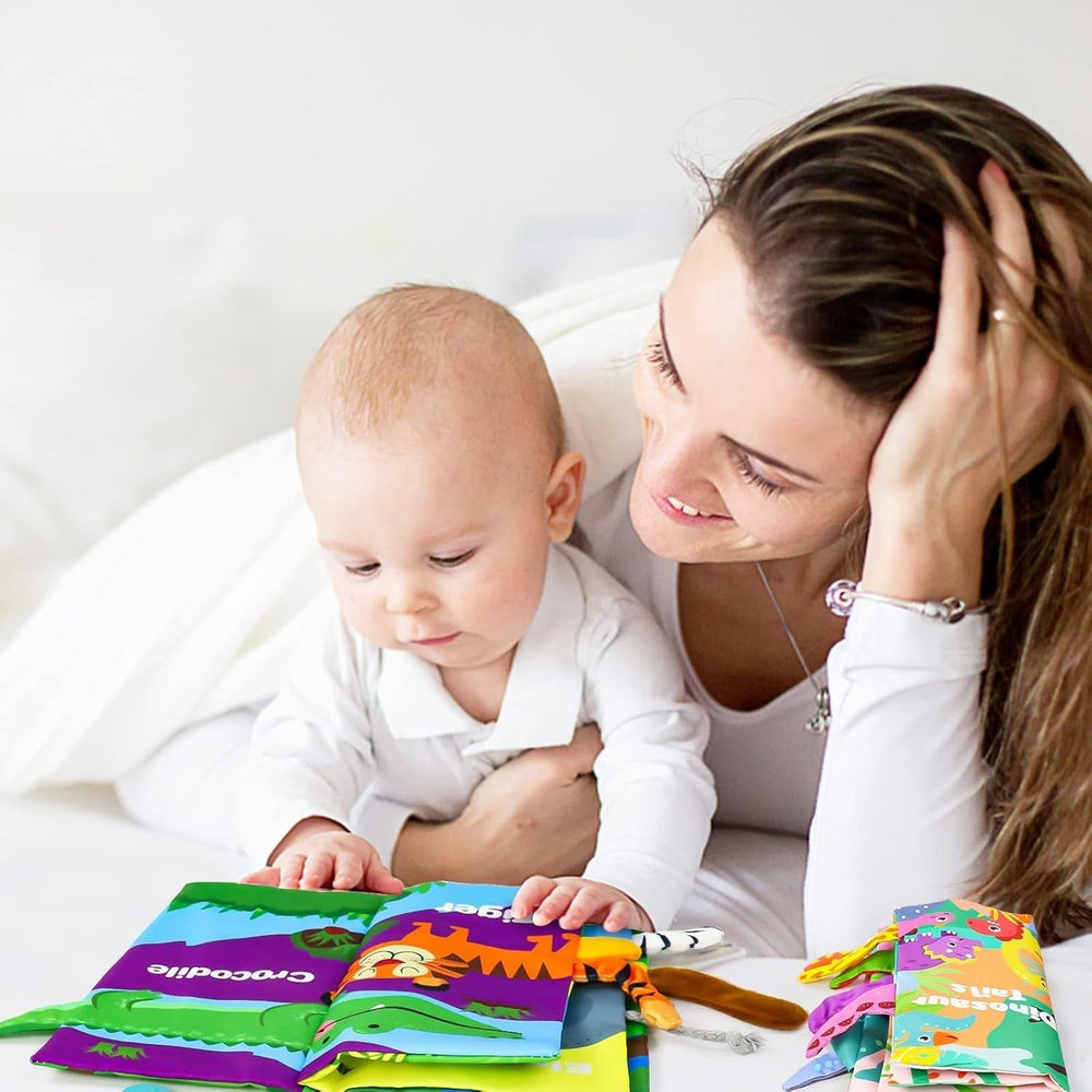 Akokie carte tactilă jucărie pentru copii de la 3 luni Carte Montessori jucărie pentru copii 0-6 luni carte pentru copii cadou pentru copii băiat fată jucărie senzorială carte de pânză jucărie pentru copii de la 3 6 9 luni Jucarii Bebe Naty Shop