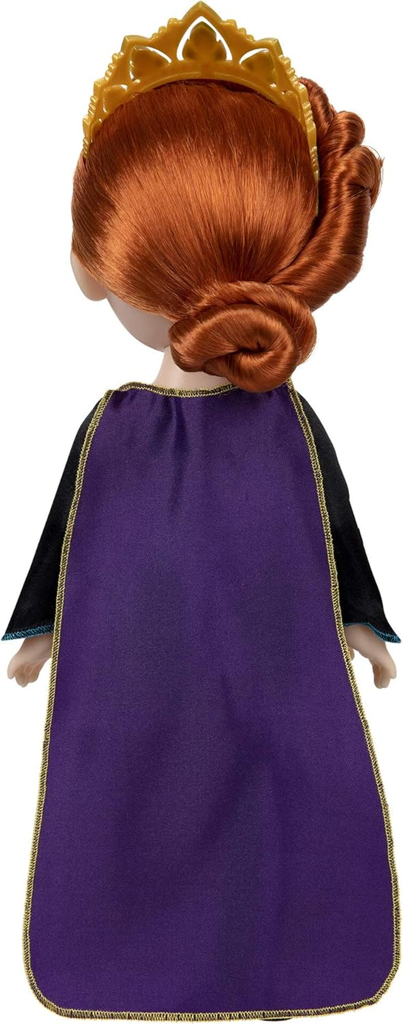 Păpușa Disney Frozen 2 Anna – o păpușă poziționabilă de 35 cm înălțime, într-o rochie la modă emblematică, cu blazonul Arendelle și o tiară pentru distracție suplimentară, pentru fetițe cu vârsta de 3 ani și peste