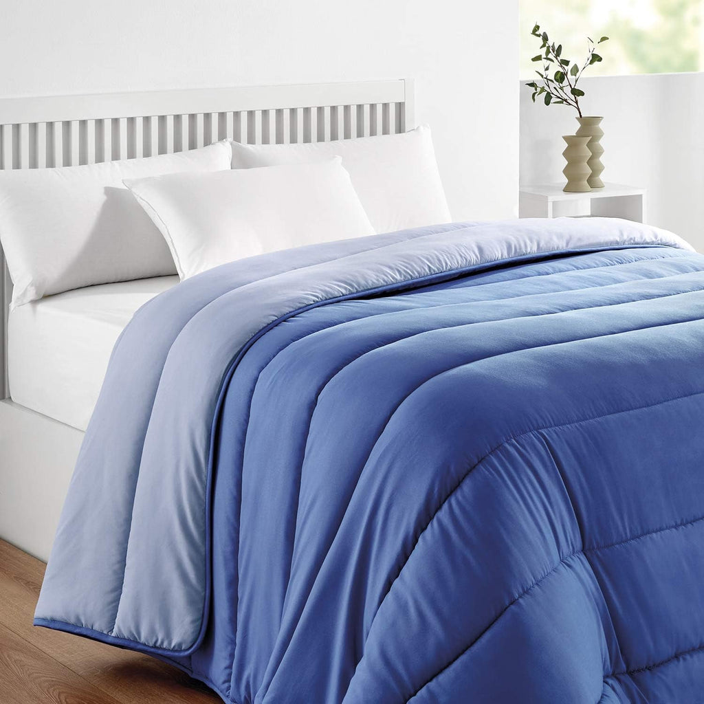 Pikolin Home - Plapumă reversibilă 300 G - umplutură nordică bicoloră - pentru pat 100/105 - confortabilă, caldă, respirabilă, verde, 180 X 220 cm Plapumi si pilote Naty Shop