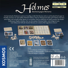 KOSMOS 692766 Holmes - Sherlock kontra Moriarty, Gra dla dwóch graczy, Gra Sherlock Holmes, Gra planszowa dla dokładnie 2 graczy w wieku od 10 lat, Gra strategiczna