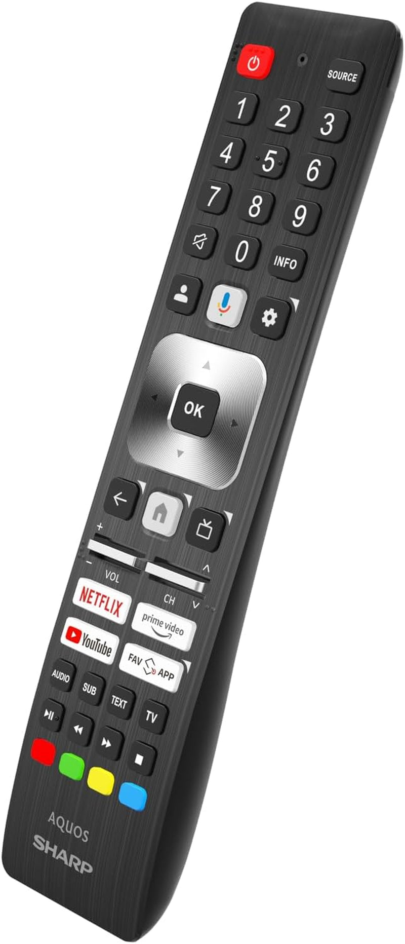 SHARP 55HR7365E – Google TV, 55" UHD, fără ramă, 144 Hz, QLED, HDR10, Dolby Vision HDR, Asistent Google cu microfon, Chromecast, Bluetooth, Dolby Atmos 2x12 W, HDMI 2.1 x4, USB x2, Culoare Negru