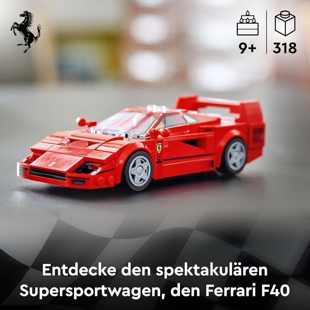 Supersamochód sportowy LEGO Speed Champions Ferrari F40, zestaw z samochodem do zbudowania i minifigurką kierowcy, kolekcjonerski zestaw do budowania dla dzieci, prezent dla chłopców i dziewcząt 76934 Zestawy do budowania Besuche w sklepie LEGO