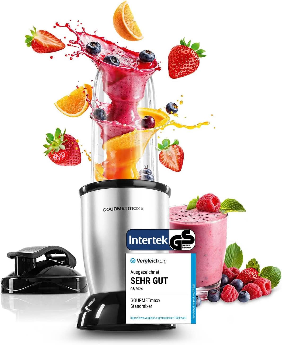 Gourmetmaxx Mr Magic Blender, Smoothie Maker z pakietem akcesoriów Xxl Naty Shop