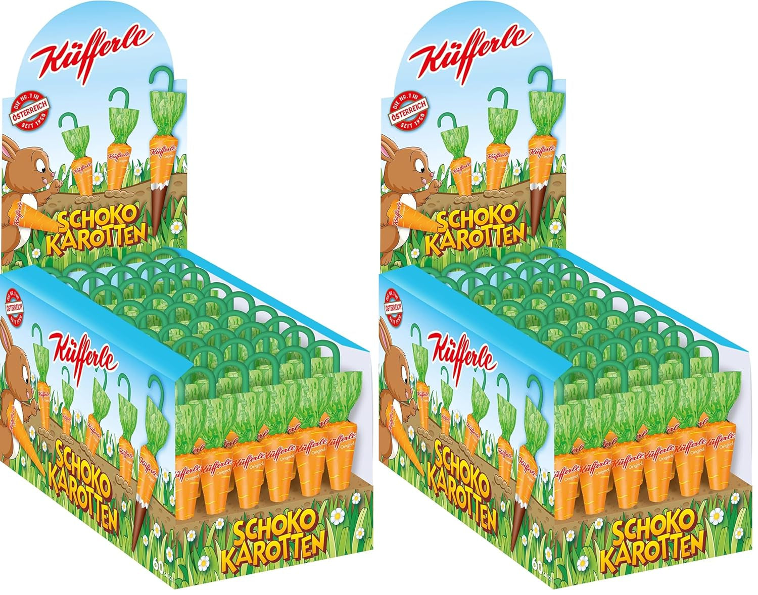 Küfferle, Marchewki w oryginalnej czekoladzie 810 g 60 szt., Czekolada mleczna, 1 szt.